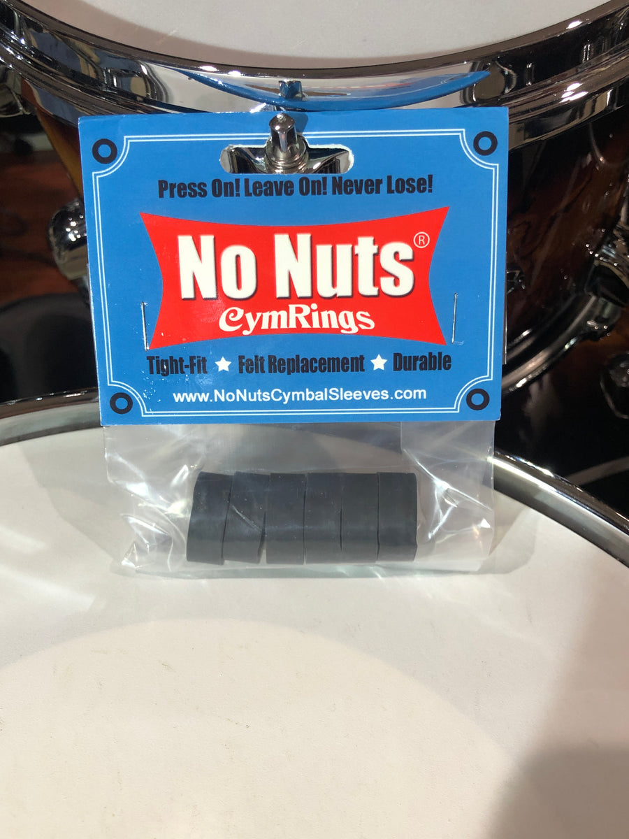 No Nuts CymRings 6-PK (Black) for Drummers – No Nuts Percussion