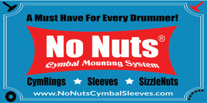 No Nuts Cymbal Mounting System Sticker