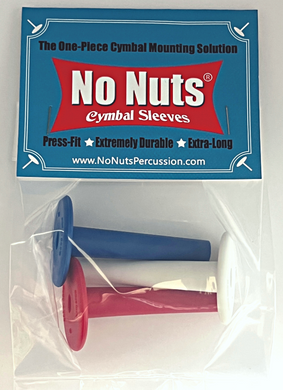 No Nuts Cymbal Sleeves RED WHITE BLUE 3-PK